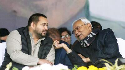 Bihar chief minister Nitish Kumar (R) with his deputy, Tejashwi Yadav. (HT file) Bihar chief minister Nitish Kumar (R) with his deputy, Tejashwi Yadav. (HT file)