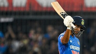 Dube reached his half-century in just 22 balls and he ended the game unbeaten on 63 of 32 balls.&nbsp; (AFP)