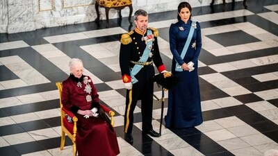 From left, Queen Margrethe, Crown Prince Frederik and Crown Princess Mary (AP) From left, Queen Margrethe, Crown Prince Frederik and Crown Princess Mary (AP)