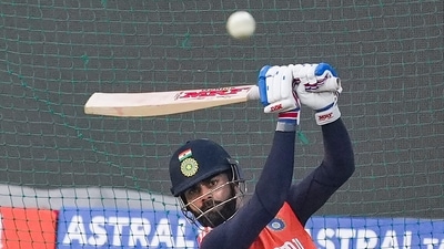 India's Virat Kohli during a practice session ahead of the second T20I cricket match between India and Afghanistan (PTI) India's Virat Kohli during a practice session ahead of the second T20I cricket match between India and Afghanistan (PTI)