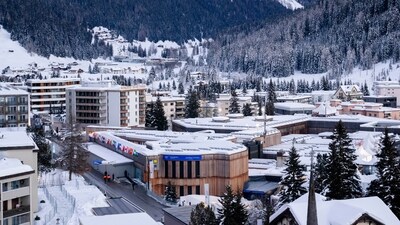 The Davos Congress Center, center, where the World Economic Forum will take place is covered in snow in Davos, Switzerland (AP) The Davos Congress Center, center, where the World Economic Forum will take place is covered in snow in Davos, Switzerland (AP)