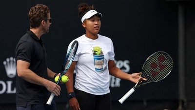 Japna's Naomi Osaka attends a practice session on day one of the Australian Open tennis tournament in Melbourne (AFP) Japna's Naomi Osaka attends a practice session on day one of the Australian Open tennis tournament in Melbourne (AFP)