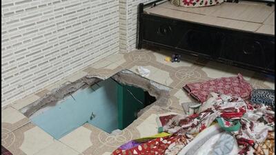 Thane, India - January ,12, 2024: Four person injured after slab collapsed Sadaf apartment mumbra ,in Thane, in Mumbai, India, on, Friday, January ,12, 2024. ( Praful Gangurde / HT Photo )