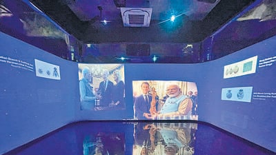 The museum has 10 dedicated sections, which depicts the contributions of the Modi government in the past 10 years. (HT photo) The museum has 10 dedicated sections, which depicts the contributions of the Modi government in the past 10 years. (HT photo)