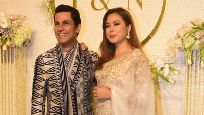 Newlyweds Randeep Hooda and Lin Laishram, who got married in November last year, made way to Ira Khan and Nupur Shikhare's wedding reception. Both looked stunning in traditional ensembles. Newlyweds Randeep Hooda and Lin Laishram, who got married in November last year, made way to Ira Khan and Nupur Shikhare's wedding reception. Both looked stunning in traditional ensembles. 
