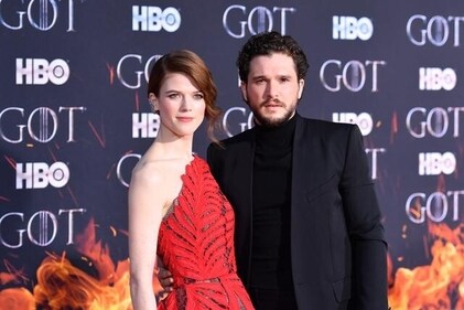 Scottish actress Rose Leslie and husband British actor Kit Harington at the Game of Thrones eighth and final season premiere. (AFP) Scottish actress Rose Leslie and husband British actor Kit Harington at the Game of Thrones eighth and final season premiere. (AFP)