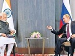 Prime Minister Narendra Modi and Russian president Vladimir Putin.