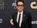 Robert Downey Jr. at the Critics Choice Awards 2024 where he won the Best Supporting Actor Award for Oppenheimer.
