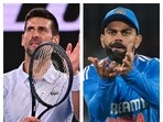 Novak Djokovic and Virat Kohli Novak Djokovic and Virat Kohli