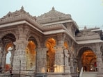 Construction work at the Ram temple is underway in Ayodhya. Construction work at the Ram temple is underway in Ayodhya.