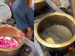 Amritsar: Street vendor preparing butter chai. Amritsar: Street vendor preparing butter chai.