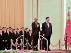 Chinese President Xi Jinping with Maldives' President Mohamed Muizzu, in Beijing,