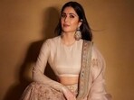 Katrina Kaif shared pictures of herself dressed in a regal Sabyasachi lehenga. 