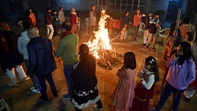 Lohri signifies the conclusion of the winter season and the celebration of crop harvest. In Punjab and Northern India, Lohri is celebrated with immense joy and happiness. Throughout the country, this festival is known by various names such as Sankranti, Lohri, Pongal, Magh Bihu, and Uttarayan, all symbolizing gratitude for a bountiful harvest. Here's a glimpse of how Punjabis celebrated this occasion across the country. (ANI) Lohri signifies the conclusion of the winter season and the celebration of crop harvest. In Punjab and Northern India, Lohri is celebrated with immense joy and happiness. Throughout the country, this festival is known by various names such as Sankranti, Lohri, Pongal, Magh Bihu, and Uttarayan, all symbolizing gratitude for a bountiful harvest. Here's a glimpse of how Punjabis celebrated this occasion across the country. (ANI)