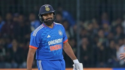 Afghanistan's Fazalhaq Farooqi celebrates the dismissal of India's captain Rohit Sharma during the 2nd T20I, at Holkar Cricket Stadium in Indore (ANI) Afghanistan's Fazalhaq Farooqi celebrates the dismissal of India's captain Rohit Sharma during the 2nd T20I, at Holkar Cricket Stadium in Indore (ANI)