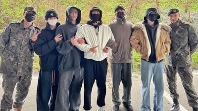 (L-R) BTS members Jin, Suga, Jungkook, V, RM, Jimin and J-Hope. (L-R) BTS members Jin, Suga, Jungkook, V, RM, Jimin and J-Hope.