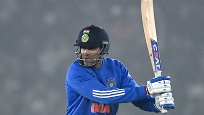 India's Shubman Gill watches the ball after playing a shot (AFP) India's Shubman Gill watches the ball after playing a shot (AFP)