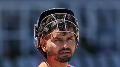 Indian cricketer Shreyas Iyer during a practice session (PTI) Indian cricketer Shreyas Iyer during a practice session (PTI)