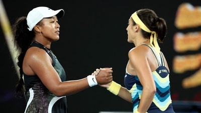France's Caroline Garcia (R) shakes hands with Japan's Naomi Osaka after their women's singles match (AFP) France's Caroline Garcia (R) shakes hands with Japan's Naomi Osaka after their women's singles match (AFP)
