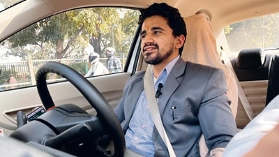 Angkit Joshi used to work as a business develop in a Noida-based firm before he took up the role of an Uber can driver in September last year. (Photo: Anurag Mehra/HT) Angkit Joshi used to work as a business develop in a Noida-based firm before he took up the role of an Uber can driver in September last year. (Photo: Anurag Mehra/HT)