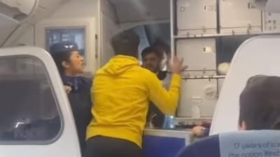 IndiGo passenger assaults pilot amid chaos due to flight delays (Twitter ) IndiGo passenger assaults pilot amid chaos due to flight delays (Twitter )