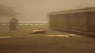 Two buses collided with each other on the Yamuna Expressway near Mathura (PTI) Two buses collided with each other on the Yamuna Expressway near Mathura (PTI)