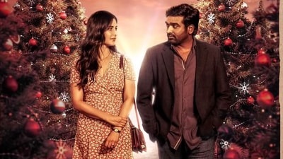Katrina Kaif and Vijay Sethupathi in Merry Christmas. Katrina Kaif and Vijay Sethupathi in Merry Christmas.