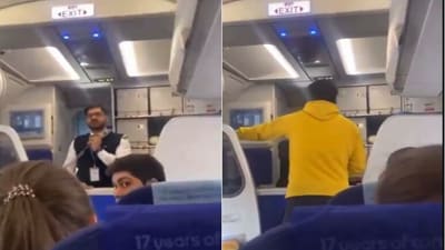 The man in the yellow hoodie was seen slapping the passenger. (X/@Vijay Shekhar Sharma) The man in the yellow hoodie was seen slapping the passenger. (X/@Vijay Shekhar Sharma)