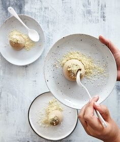 A chai pancotta with crumbled biscuits for texture (Instagram) A chai pancotta with crumbled biscuits for texture (Instagram)