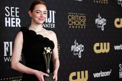 US actress Emma Stone at the 29th Annual Critics Choice Awards on January 14, 2024. (AFP) US actress Emma Stone at the 29th Annual Critics Choice Awards on January 14, 2024. (AFP)