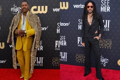 Most of the men were seen sporting bell-bottoms on the red carpet. Most of the men were seen sporting bell-bottoms on the red carpet.