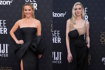 Elizabeth Debicki and Reese Witherspoon rock bow trend. Elizabeth Debicki and Reese Witherspoon rock bow trend.
