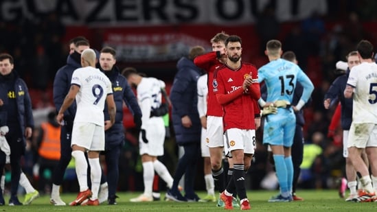 Manchester United's midfield was almost entirely overwhelmed by Tottenham Hotspur for much of the game. (AFP)