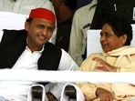 A file photo of Akhilesh Yadav with Bahujan Samaj Party chief Mayawati. A file photo of Akhilesh Yadav with Bahujan Samaj Party chief Mayawati.