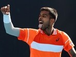 Sumit Nagal of India celebrates after defeating Alexander Bublik of Kazakhstan Sumit Nagal of India celebrates after defeating Alexander Bublik of Kazakhstan