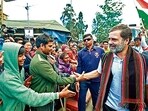 Congress MP Rahul Gandhi greets locals during the Bharat Jodo Nyay Yatra in Kohima. (ANI) Congress MP Rahul Gandhi greets locals during the Bharat Jodo Nyay Yatra in Kohima. (ANI)