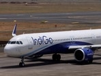 An IndiGo airlines passenger aircraft An IndiGo airlines passenger aircraft