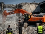 Emergency services clear the rubble of the house of Peshraw Dizayi that was hit in Iranian missile strikes in Irbil, Iraq, Tuesday, Jan. 16, 2024. Dizayi, a prominent local businessman, was killed in one of the Irbil strikes along with members of his family. Emergency services clear the rubble of the house of Peshraw Dizayi that was hit in Iranian missile strikes in Irbil, Iraq, Tuesday, Jan. 16, 2024. Dizayi, a prominent local businessman, was killed in one of the Irbil strikes along with members of his family.