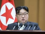 North Korea's leader Kim Jong Un speaking at a session at the Mansudae Assembly Hall in Pyongyang. North Korea's leader Kim Jong Un speaking at a session at the Mansudae Assembly Hall in Pyongyang.