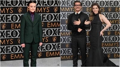 The Last of Us star Bella Ramsey impressed fashionistas with her sleek look in a dark green Prada two-piece with a purple shirt, hot pink turtleneck, a thumb ring, Prada burgundy chunky dress shoes, and a centre-parted hairdo. Meanwhile, Pedro Pascal attended with his sister, Chilean actor Lux Pascal. They twinned in black outfits. (AFP, AP) The Last of Us star Bella Ramsey impressed fashionistas with her sleek look in a dark green Prada two-piece with a purple shirt, hot pink turtleneck, a thumb ring, Prada burgundy chunky dress shoes, and a centre-parted hairdo. Meanwhile, Pedro Pascal attended with his sister, Chilean actor Lux Pascal. They twinned in black outfits. (AFP, AP)