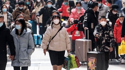 China lunar new year: Passengers arriving at Hankou railway station in the Lunar New Year holidays in Wuhan. (AFP) China lunar new year: Passengers arriving at Hankou railway station in the Lunar New Year holidays in Wuhan. (AFP)