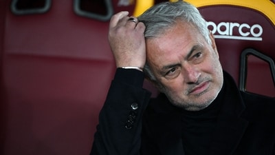 Jose Mourinho looks on during the Italian Serie A football match between AS Roma and SSC Napoli (AFP) Jose Mourinho looks on during the Italian Serie A football match between AS Roma and SSC Napoli (AFP)