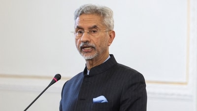 Indian Foreign Minister Subrahmanyam Jaishankar speaks during a joint press conference with Iran's Foreign Minister Hossein Amir-Abdollahian in Tehran. (via REUTERS)
