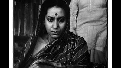 Karuna Banerjee in a scene from Aparajito (1956), the second film in Satyajit Ray’s Apu Trilogy. (Film still) Karuna Banerjee in a scene from Aparajito (1956), the second film in Satyajit Ray’s Apu Trilogy. (Film still)