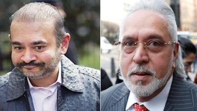 Nirav Modi and Vijay Mallya (PTI) Nirav Modi and Vijay Mallya (PTI)