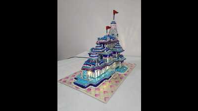 The replica of Ram Temple. (HT Photo)