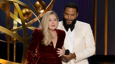 Christina Applegate's legacy was celebrated at Emmy Awards 2024. The actor received a standing ovation upon her arrival onstage at the awards, where she was on hand to present Supporting Actress in a Comedy Series honours. Christina got visibly emotional over the warm welcome. Her Emmys appearance comes more than two years after she revealed her multiple sclerosis diagnosis. (AFP) Christina Applegate's legacy was celebrated at Emmy Awards 2024. The actor received a standing ovation upon her arrival onstage at the awards, where she was on hand to present Supporting Actress in a Comedy Series honours. Christina got visibly emotional over the warm welcome. Her Emmys appearance comes more than two years after she revealed her multiple sclerosis diagnosis. (AFP)