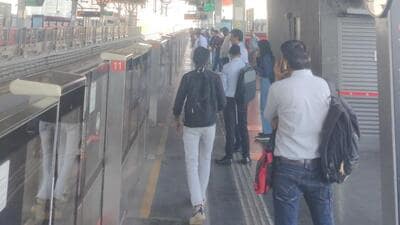 Visuals from Metro station in Mumbai. (HT Photo)