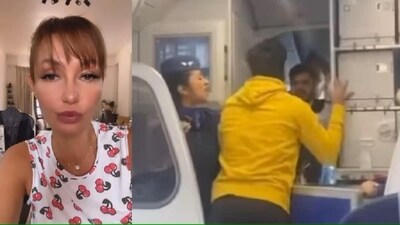 Russian model and actor Evgenia Belskaia was on the Delhi-Goa flight with her team. Russian model and actor Evgenia Belskaia was on the Delhi-Goa flight with her team.
