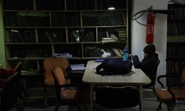The library, which was established in 1862 and moved to its present location in 1916, has unpaid dues worth  ₹5 lakh to the electricity department (Shantanu Bhattacharya/HT Photo)